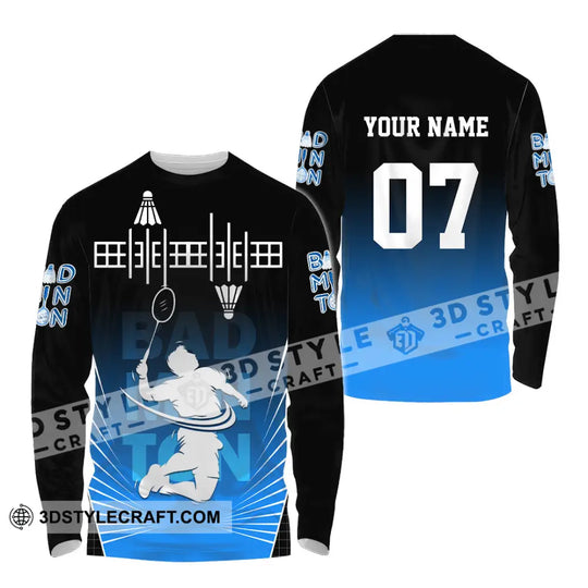 Unisex Shirt - Custom Text Shirt, Badminton Shirt style option 4