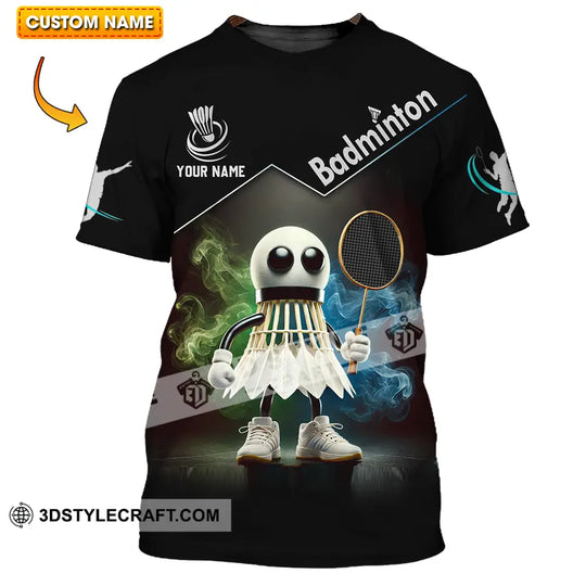 Unisex Shirt - Custom Text Shirt Badminton style option 1