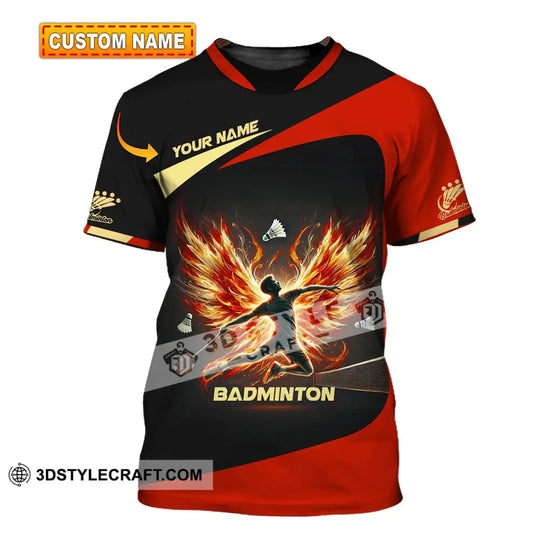 Unisex Shirt - Custom Text Shirt Badminton style option 1