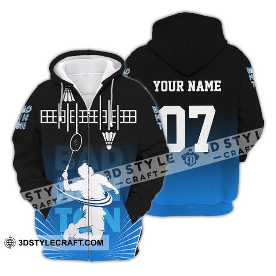 Unisex Shirt - Custom Text Shirt, Badminton Shirt style option 2