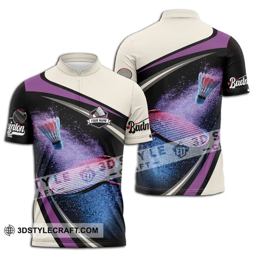 Unisex Shirt - Custom Text Shirt Badminton style option 2