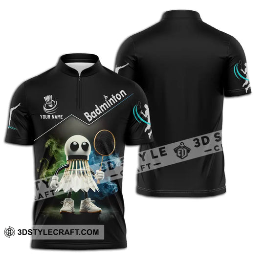 Unisex Shirt - Custom Text Shirt Badminton style option 3