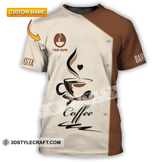 Unisex Shirt - Custom Text Shirt, Barista Shirt style option 1