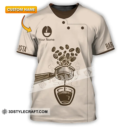 Unisex Shirt - Custom Text Shirt, Barista Shirt style option 1