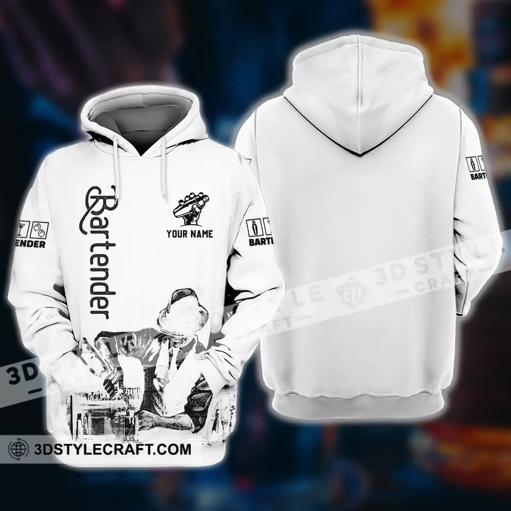 Unisex Shirt - Custom Text Shirt Bartender Shirt Hoodie / S T-shirt