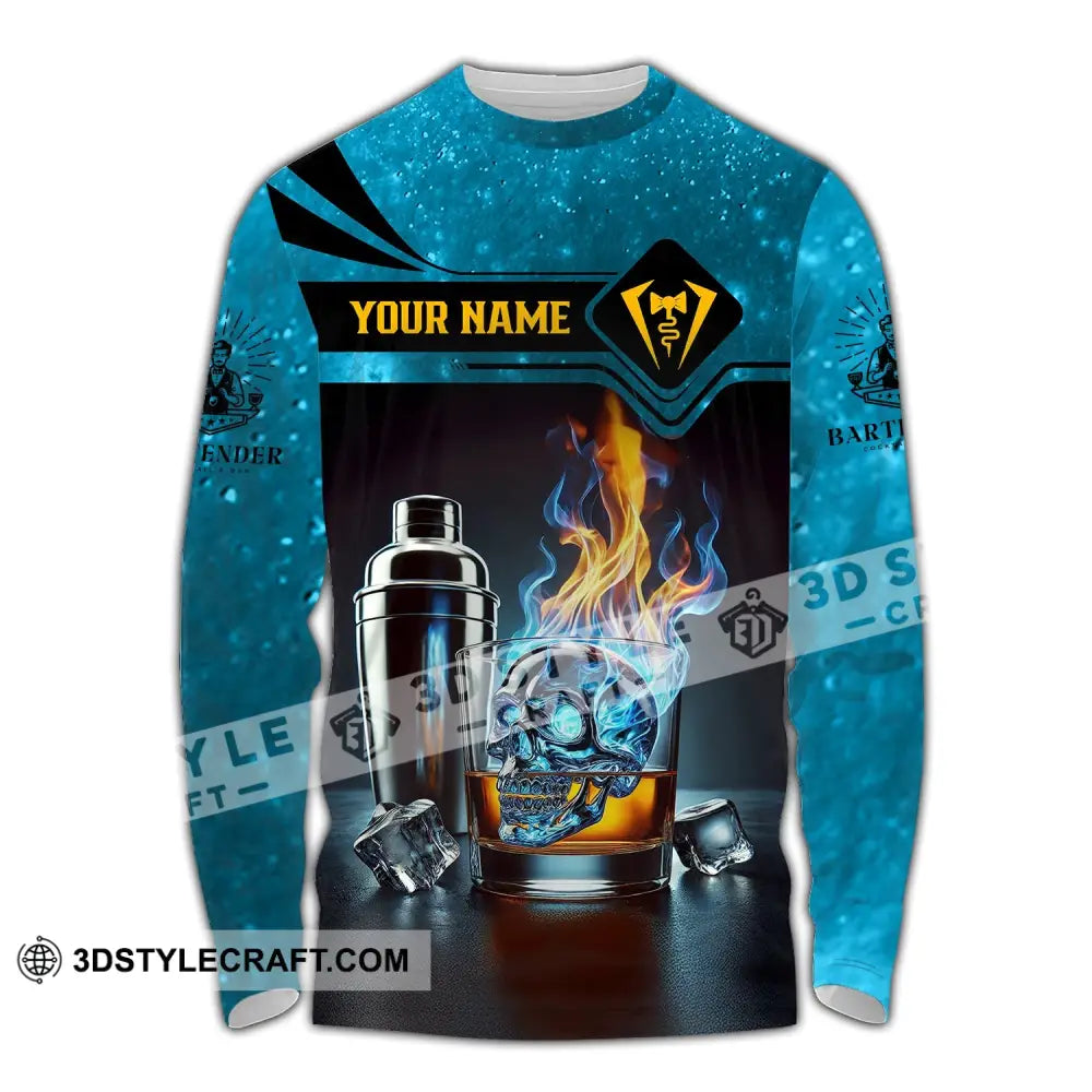 Unisex Shirt - Custom Text Bartender Long Sleeve / S T-Shirt