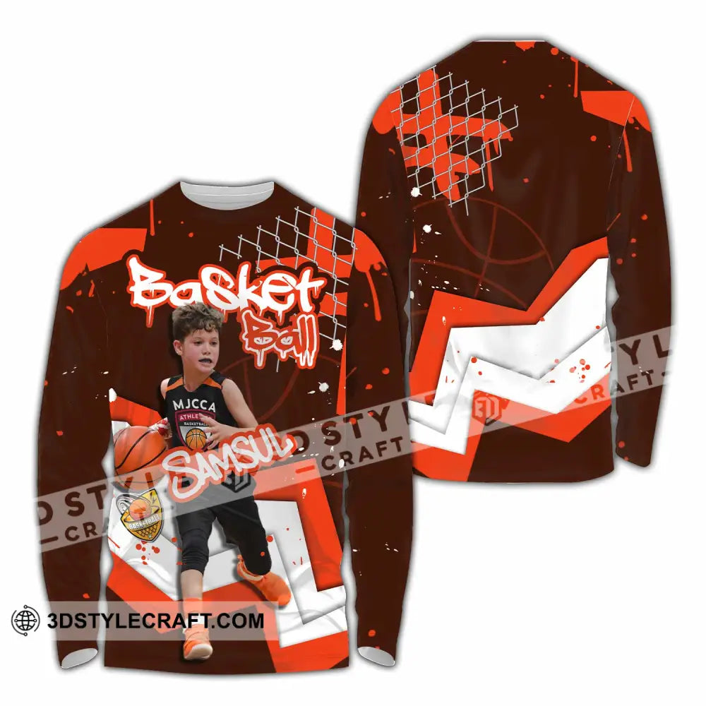 Unisex Shirt - Custom Text Shirt Basketball Shirt - Long Sleeve Shirt / S - T-shirt