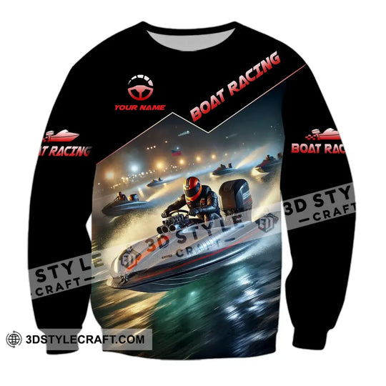 Unisex Shirt - Custom Text Shirt Boat Racing style option 4