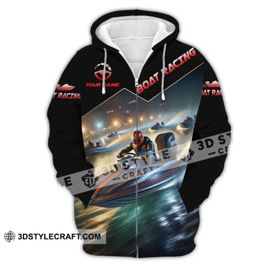 Unisex Shirt - Custom Text Shirt Boat Racing style option 3