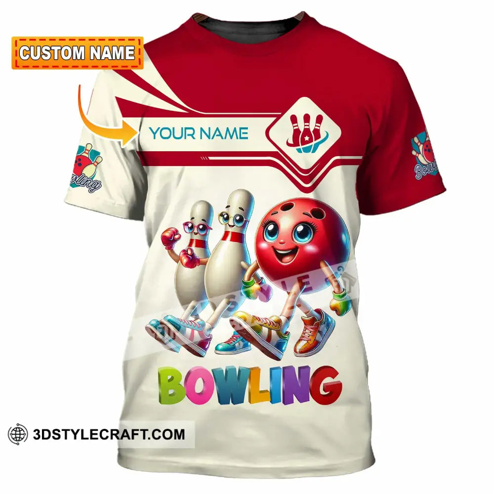 Unisex Shirt - Custom Text Shirt Bowling Cute Shirt T-shirt