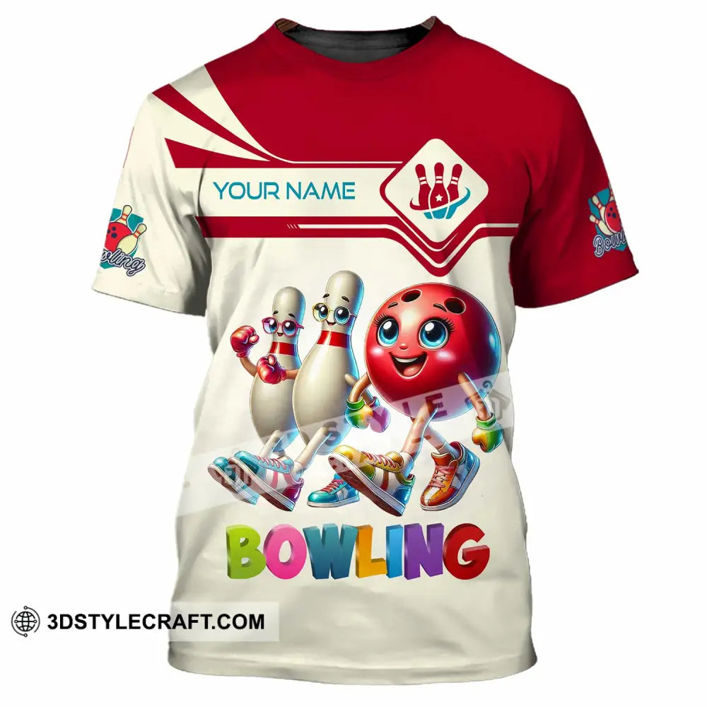 Unisex Shirt - Custom Text Shirt Bowling Cute Shirt T-Shirt / S T-shirt