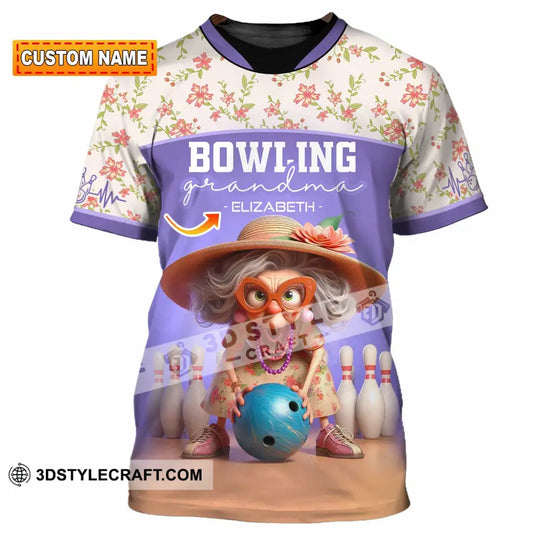 Unisex Shirt - Custom Text Shirt, Bowling Grandma Shirt style option 1