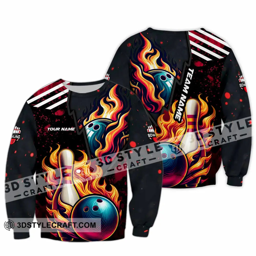 Unisex Shirt - Custom Text Shirt Bowling Shirt Long Sleeve / S T-shirt