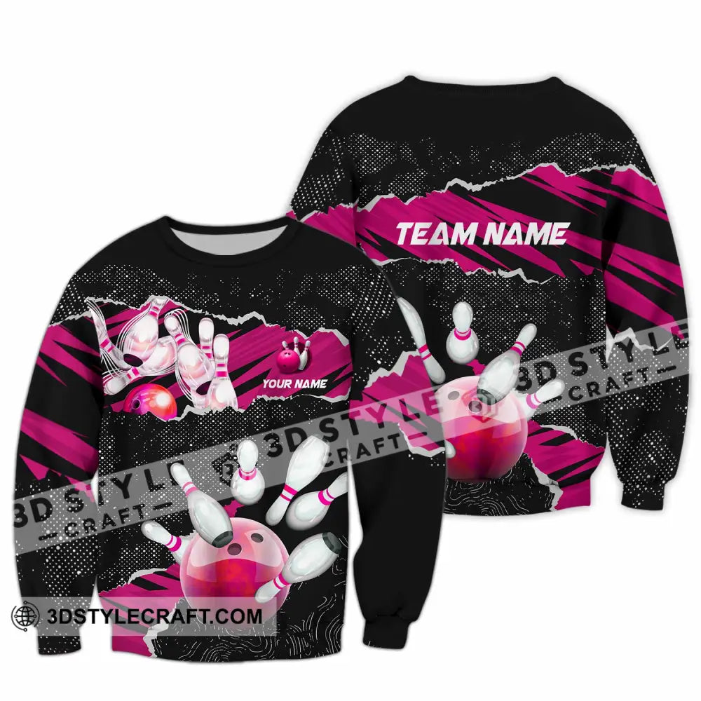 Unisex Shirt - Custom Text Shirt Bowling Shirt Long Sleeve / S T-shirt