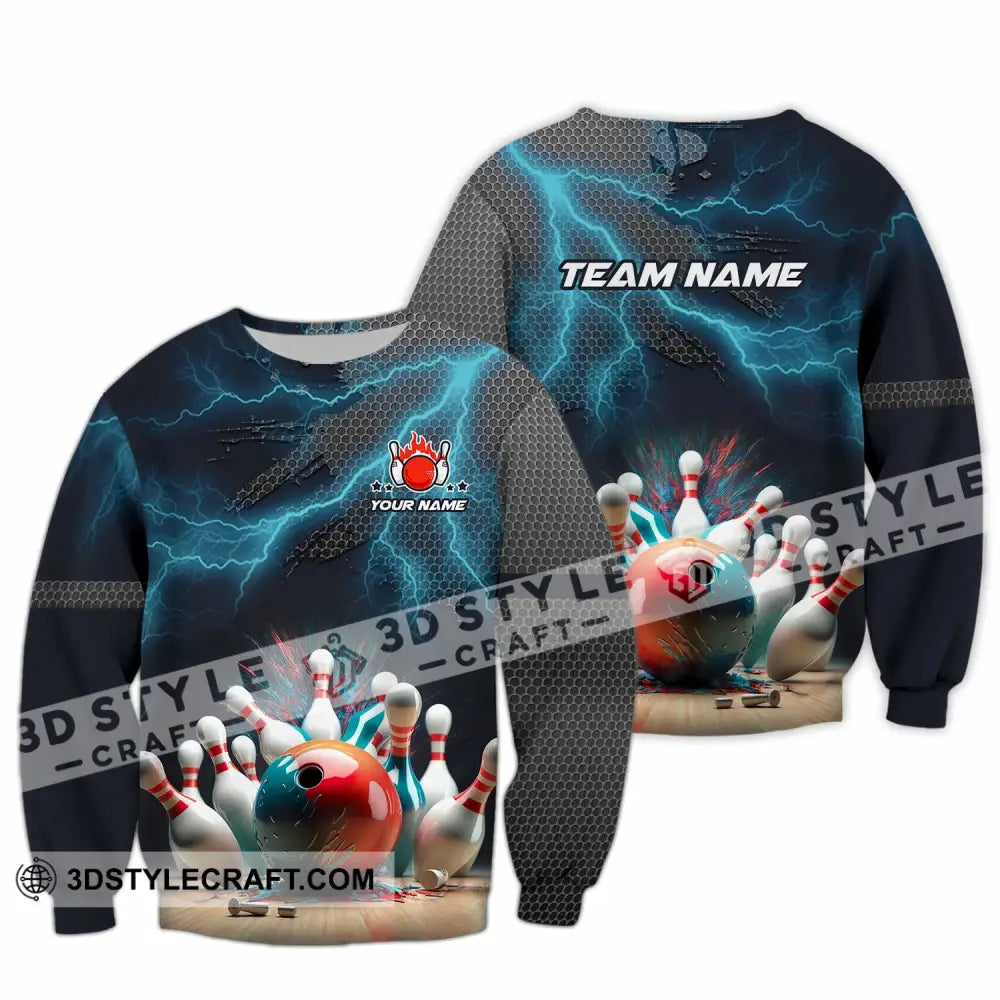 Unisex Shirt - Custom Text Shirt Bowling Shirt Long Sleeve / S T-shirt