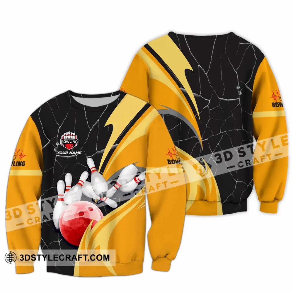 Unisex Shirt - Custom Text Shirt Bowling Shirt Long Sleeve / S T-shirt