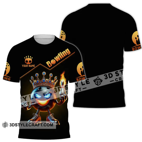 Unisex Shirt - Custom Text Shirt Bowling The Crown style option 2