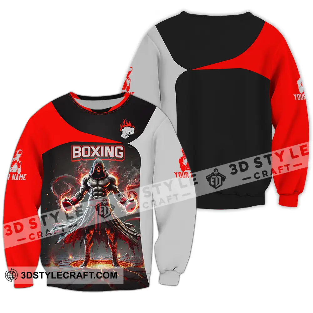 Unisex Shirt - Custom Text Boxing Long Sleeve / S T-Shirt