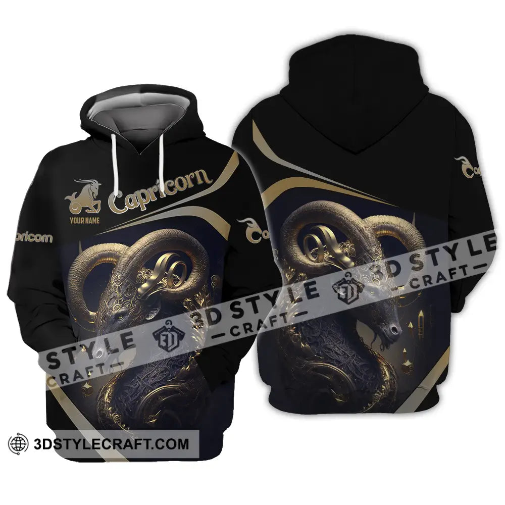 Unisex Shirt - Custom Text Capricorn Hoodie / S T-Shirt