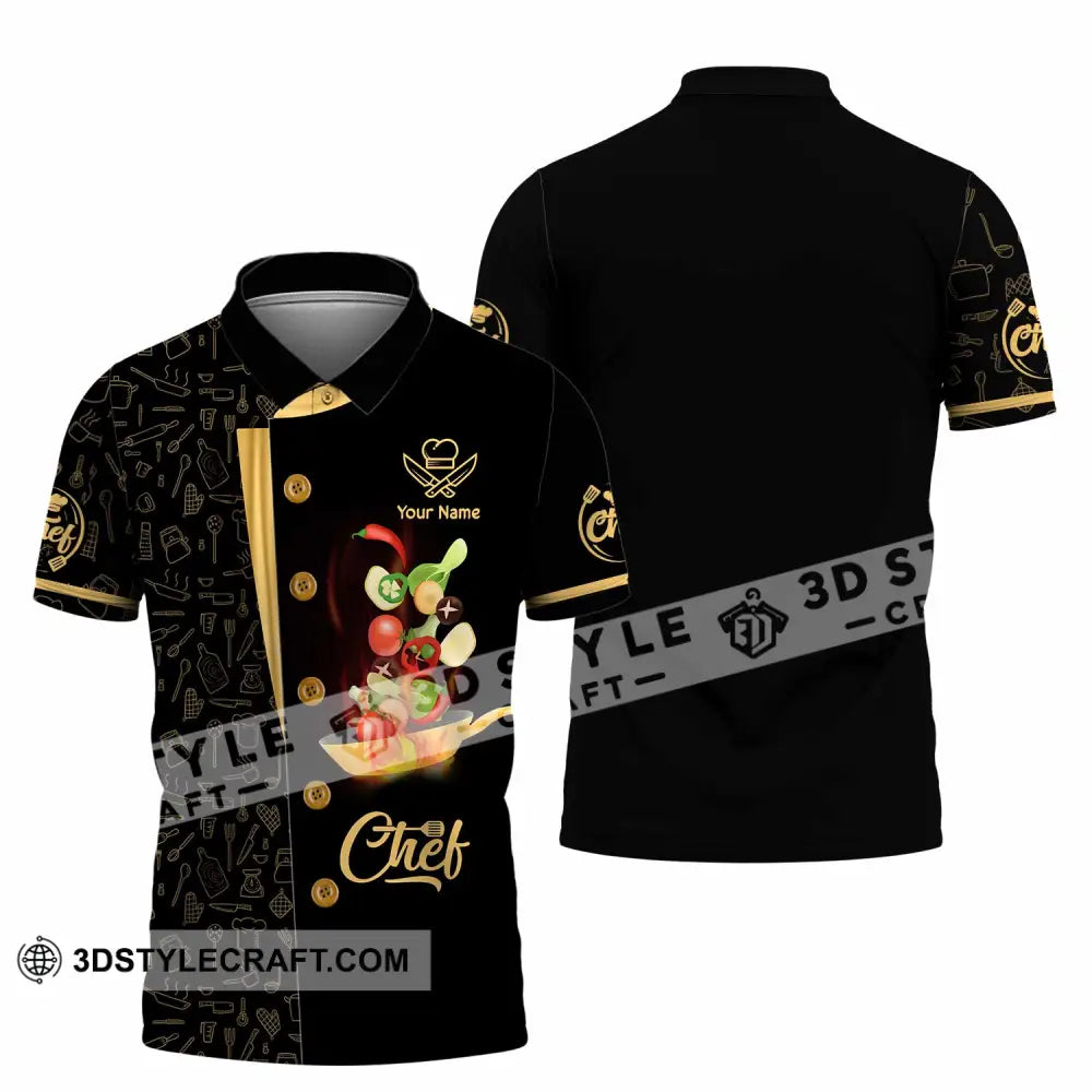 Unisex Shirt - Custom Text Shirt Chef Shirt Polo Shirt / S T-shirt