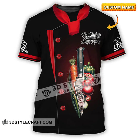 Unisex Shirt - Custom Text Chef Shirt style option 1