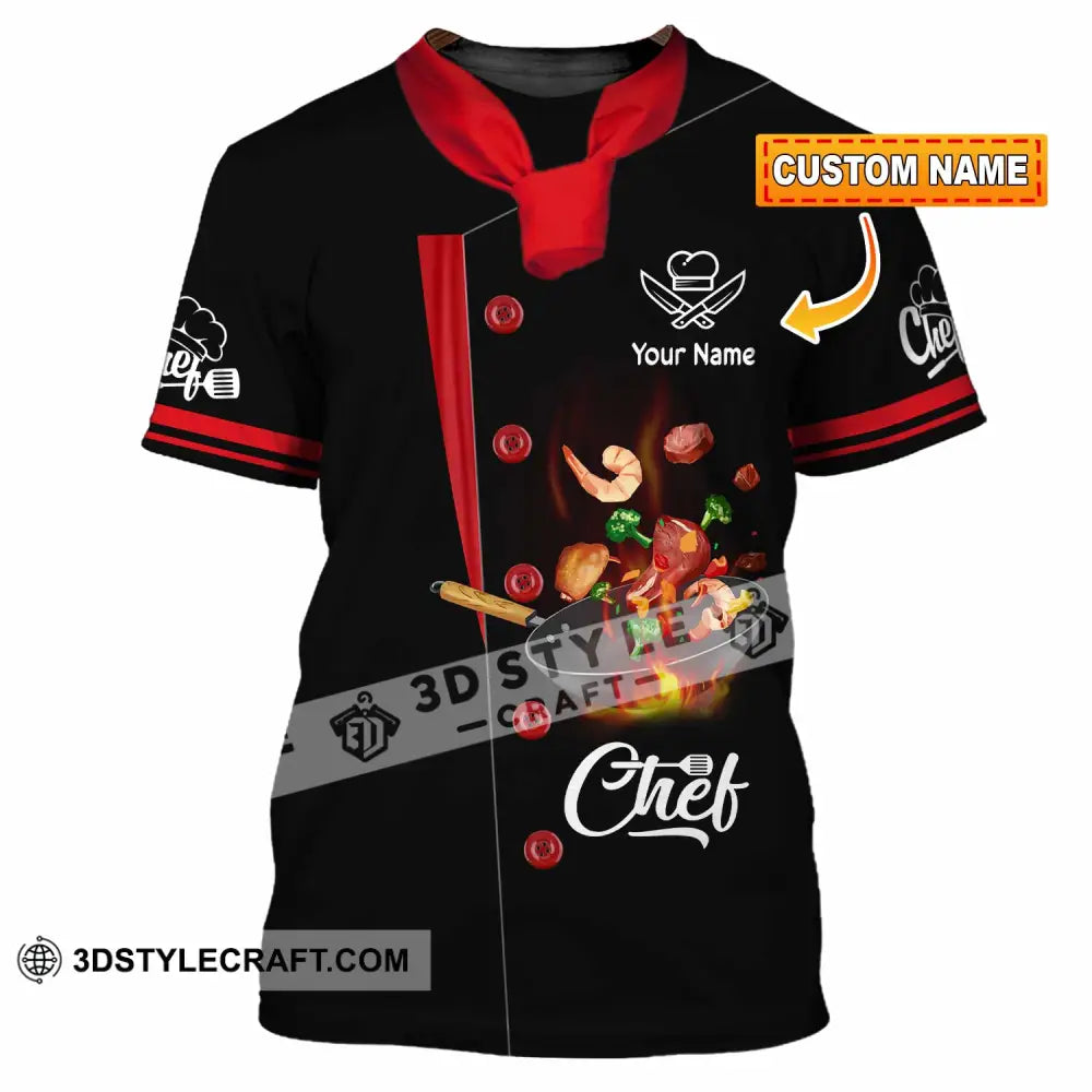Unisex Shirt - Custom Text Shirt Chef Shirt T-shirt