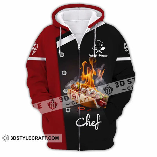 Unisex Shirt - Custom Text Shirt, Chef Shirt style option 3