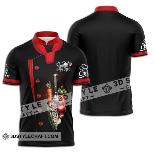 Unisex Shirt - Custom Text Chef Shirt style option 2
