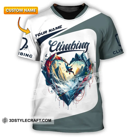Unisex Shirt - Custom Text Shirt Climbing Heart style option 1