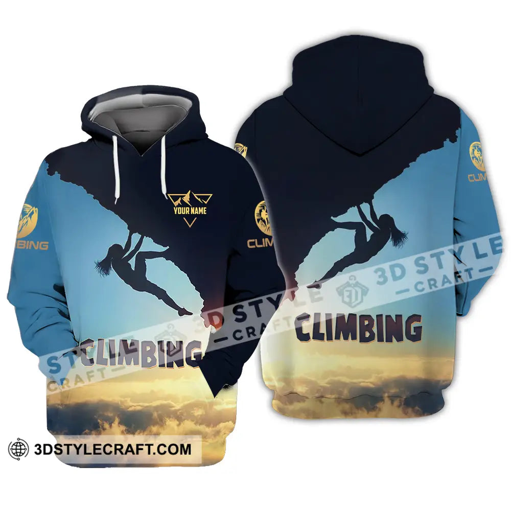 Unisex Shirt - Custom Text Climbing Hoodie / S T-Shirt