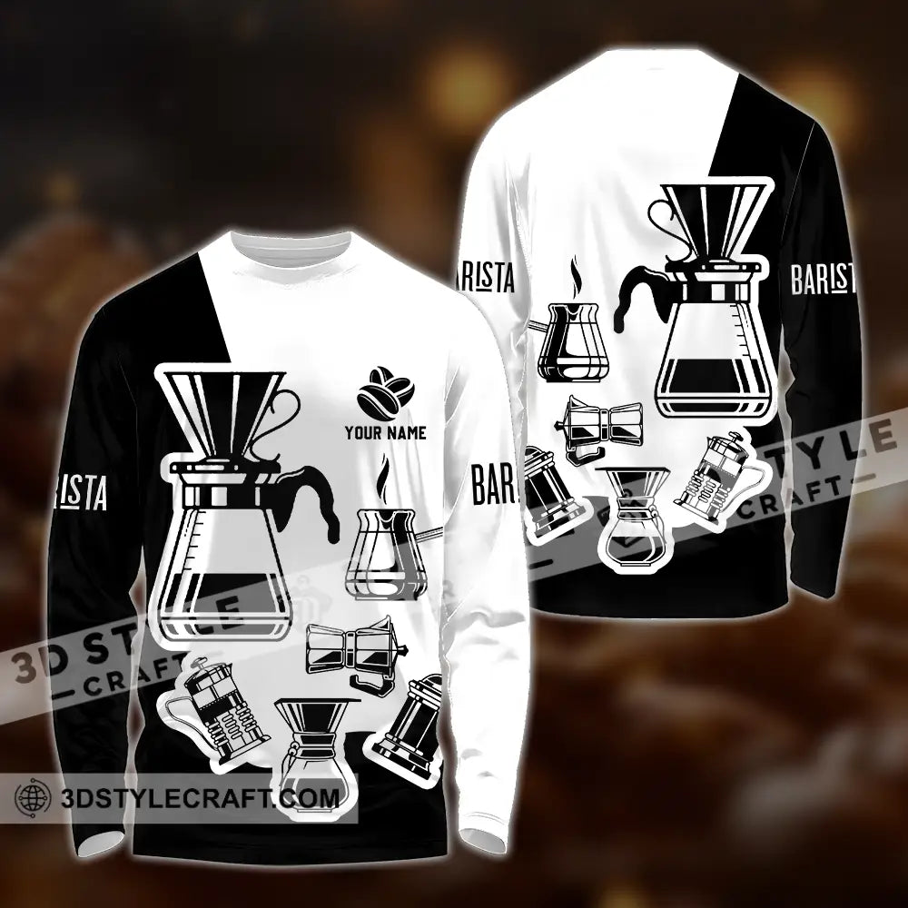 Unisex Shirt - Custom Text Shirt Coffee Shirt Long Sleeve Shirt / S T-shirt