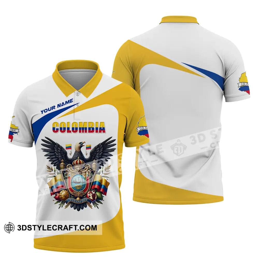 Unisex Shirt - Custom Text Colombia Polo / S T-Shirt