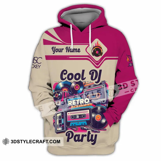 Unisex Shirt - Custom Text Shirt, Cool DJ Retro Party Shirt style option 4