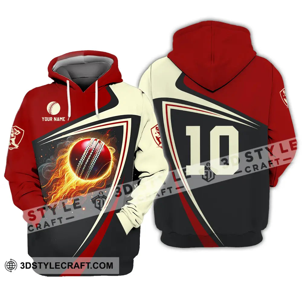 Unisex Shirt - Custom Text Shirt Cricket Shirt Hoodie / S T-shirt