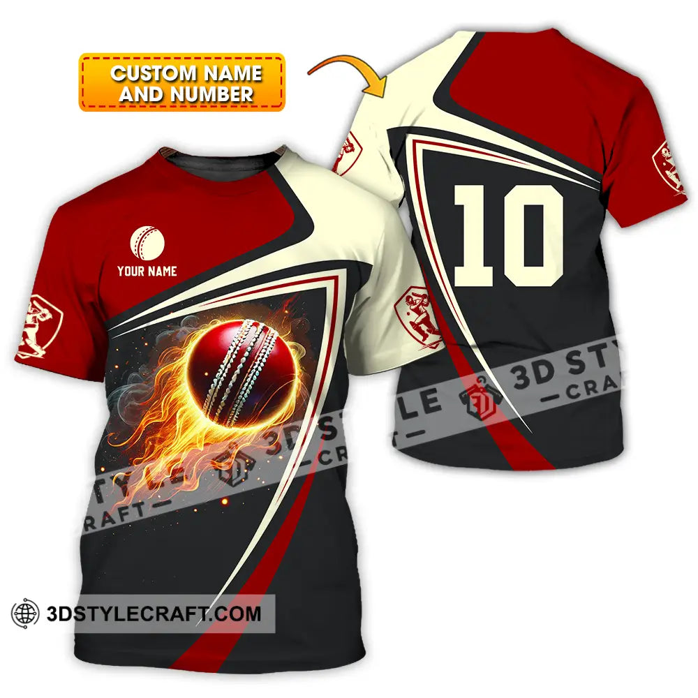 Unisex Shirt - Custom Text Shirt Cricket Shirt T-shirt