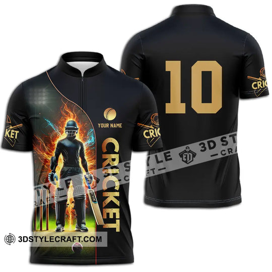 Unisex Shirt - Custom Text Shirt, Cricket  Shirt style option 2