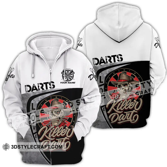 Unisex Shirt - Custom Text Darts Player Sport Shirt, Killer style option 4