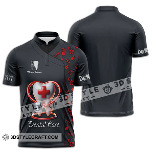 Unisex Shirt - Custom Text Shirt Dental Care style option 2