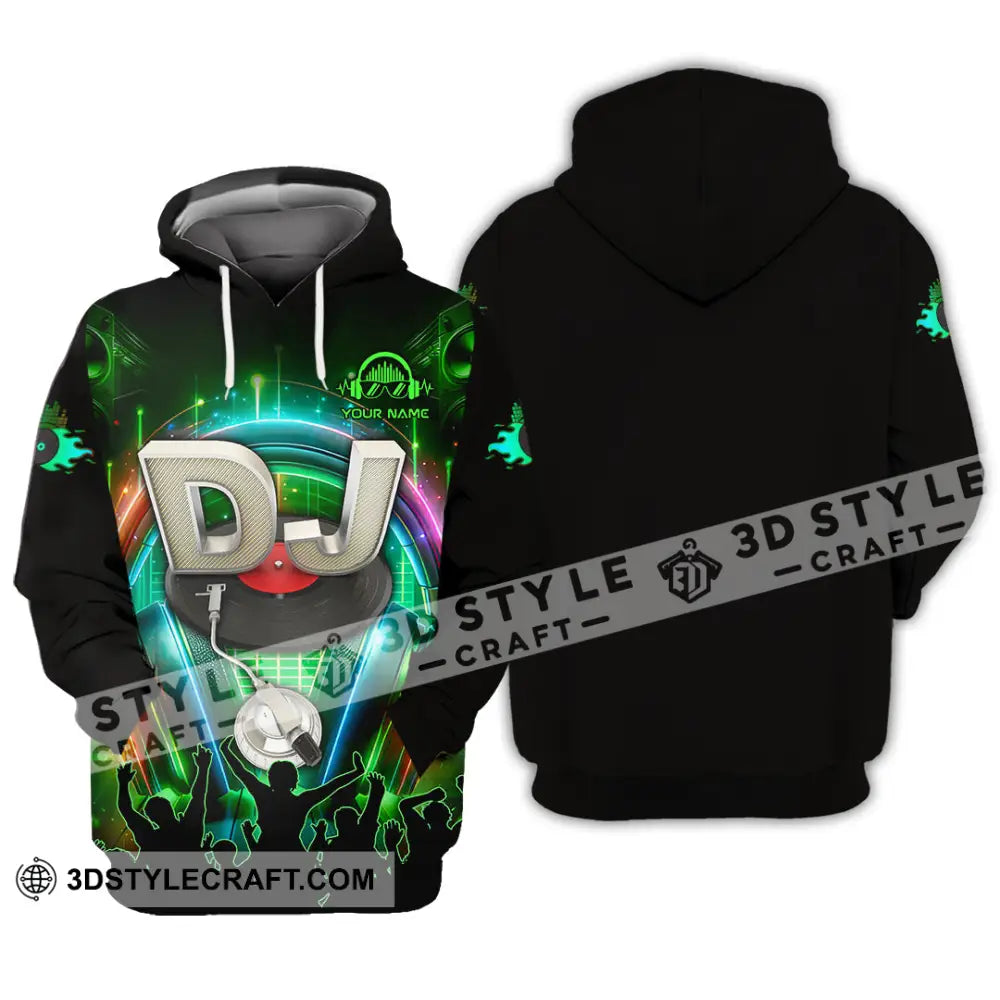 Unisex Shirt - Custom Text Shirt Disc Jockey Shirt Hoodie / S T-shirt