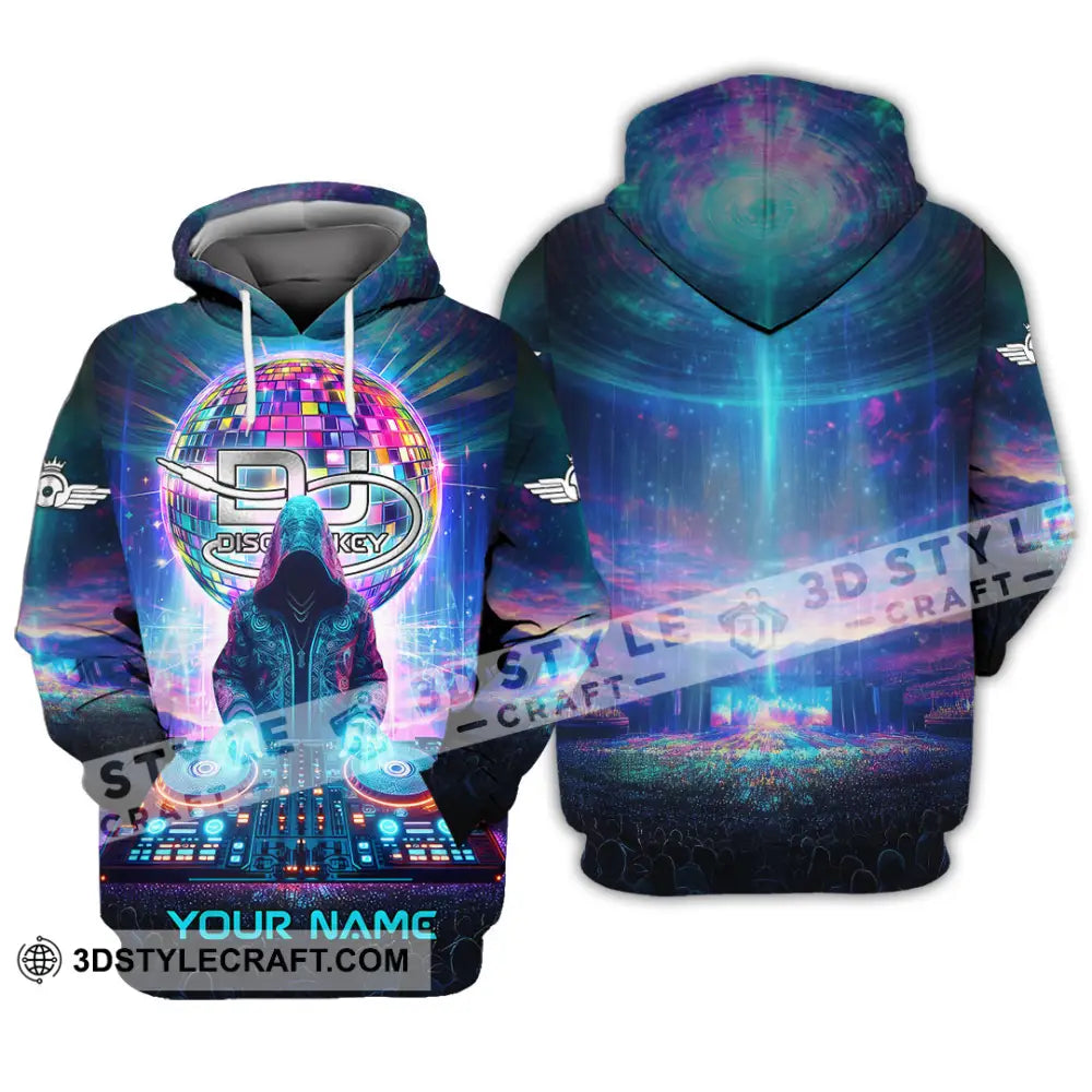 Unisex Shirt - Custom Text Shirt Disc Jockey Hoodie / S T-shirt