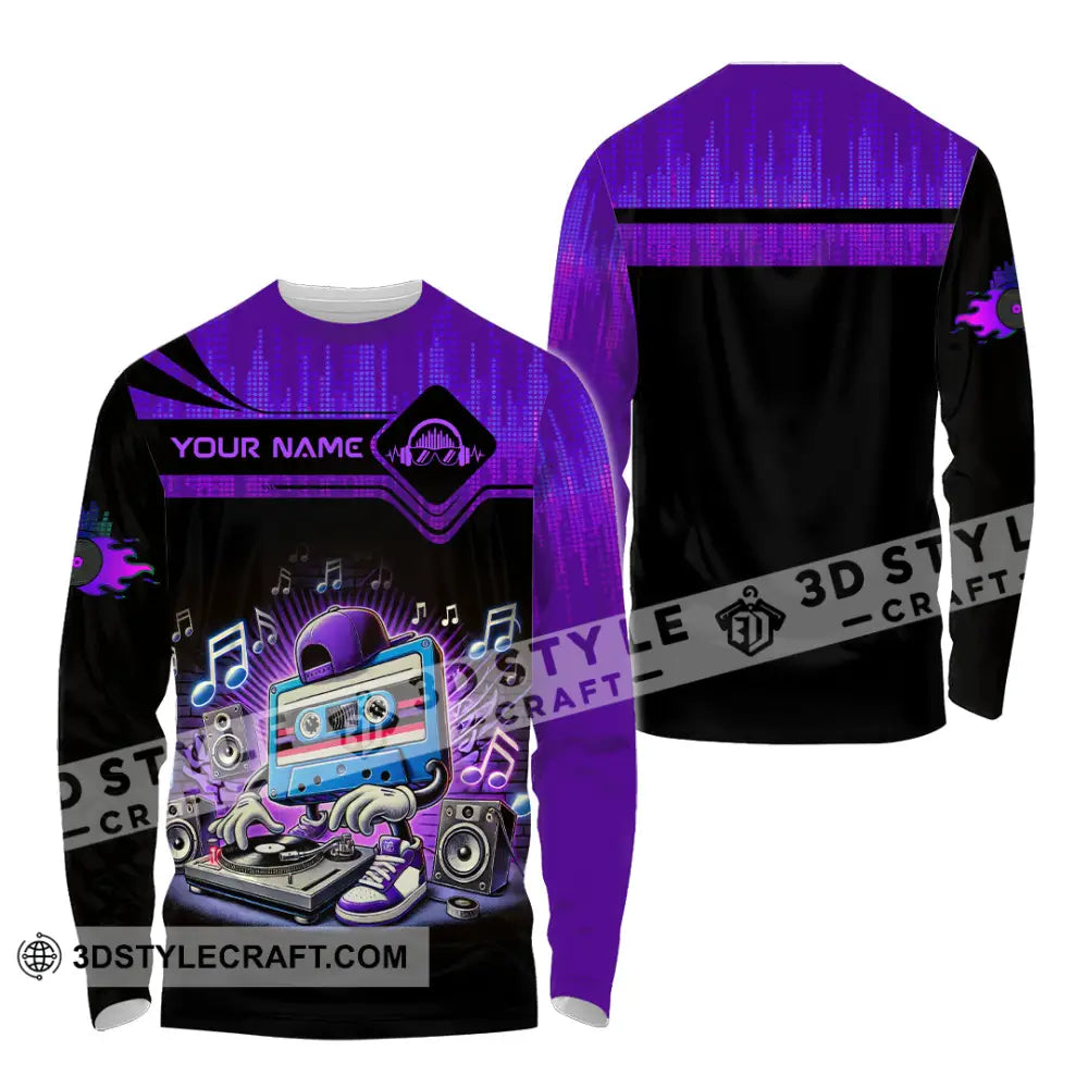 Unisex Shirt - Custom Text Shirt Disc Jockey Shirt Long Sleeve Shirt / S T-shirt