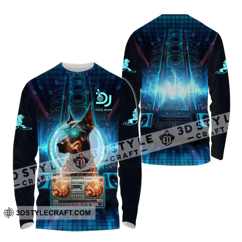 Unisex Shirt - Custom Text Shirt Disc Jockey Long Sleeve Shirt / S T-shirt