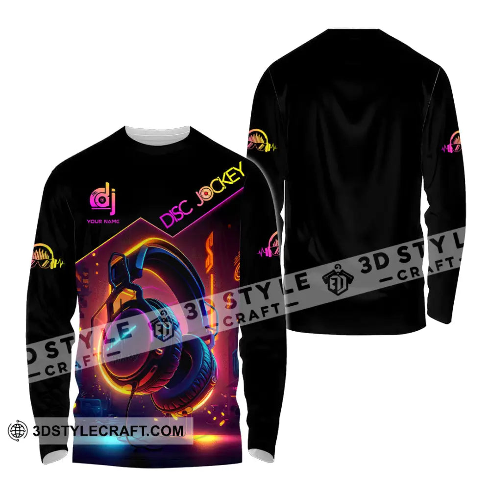 Unisex Shirt - Custom Text Shirt Disc Jockey Shirt Long Sleeve Shirt / S T-shirt