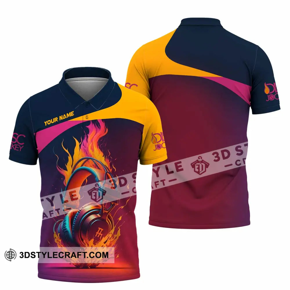 Unisex Shirt - Custom Text Disc Jockey Polo / S T-Shirt