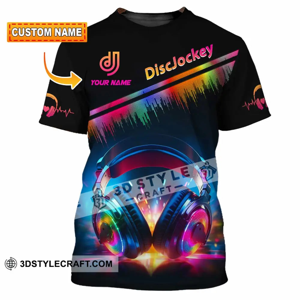Unisex Shirt - Custom Text Disc Jockey T-Shirt