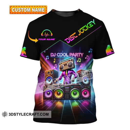 Unisex Shirt - Custom Text Dj Cool Party T-Shirt