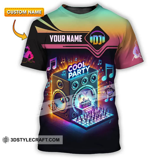 Unisex Shirt - Custom Text Shirt DJ Cool Party style option 1