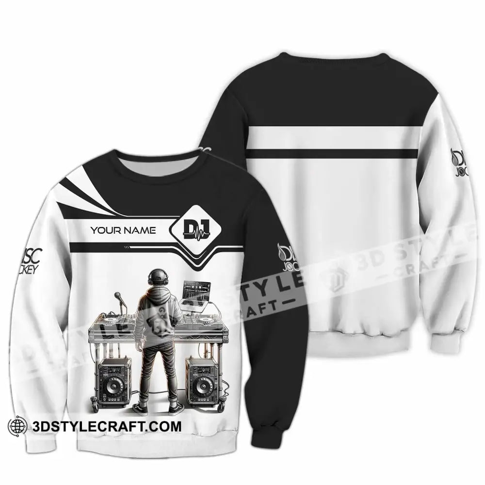 Unisex Shirt - Custom Text Dj Long Sleeve / S T-Shirt