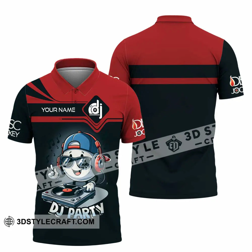 Unisex Shirt - Custom Text Shirt DJ Party Shirt Polo Shirt / S T-shirt