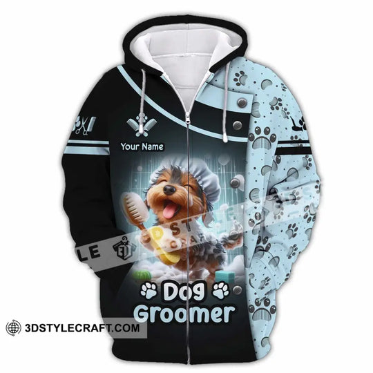 Unisex Shirt - Custom Text Shirt, Dog Groomer Shirt style option 3